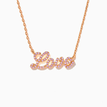 Love Script Necklace