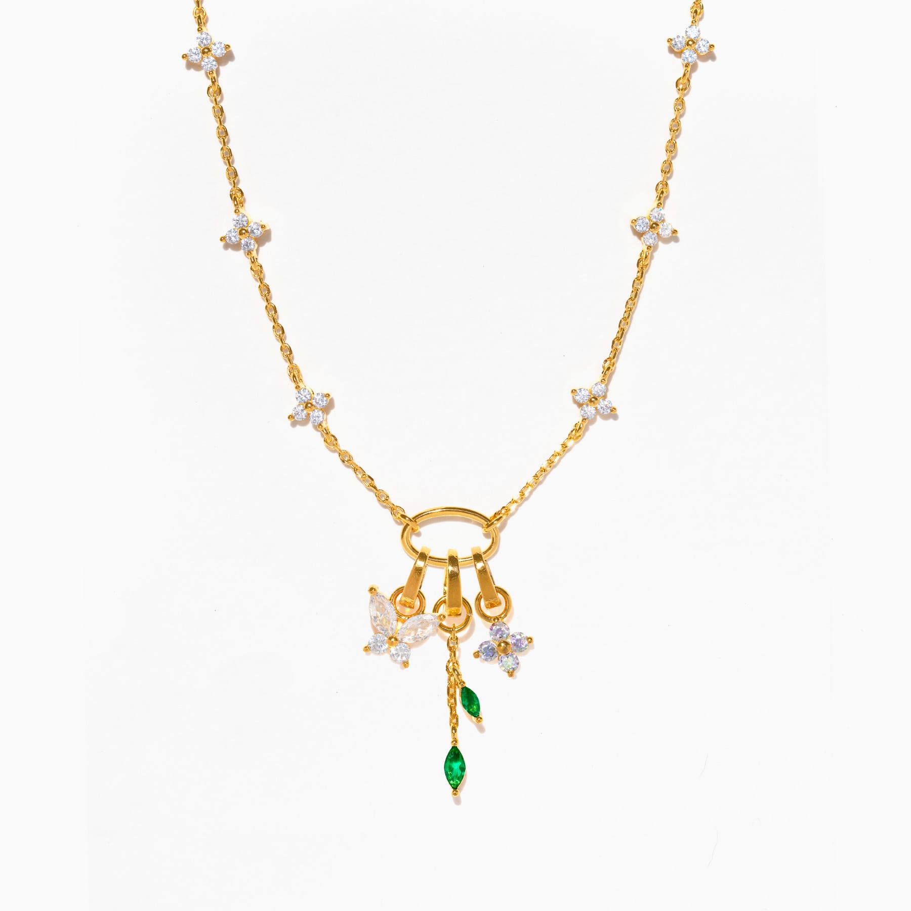 Garden Shimmer Charm Necklace