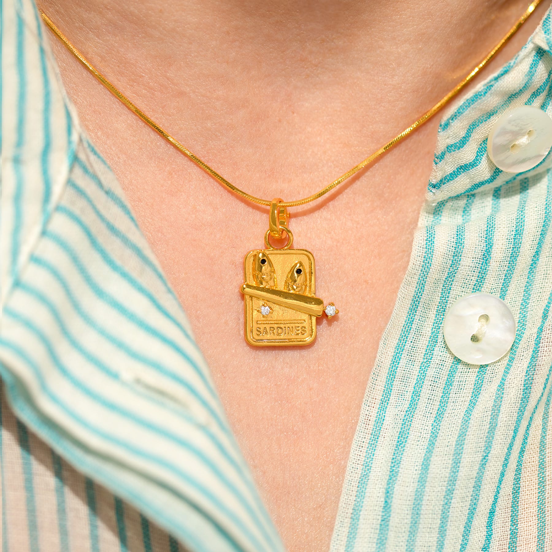 Sardine Charm Necklace