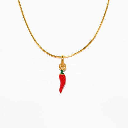 Red Hot Chili Pepper Charm Necklace