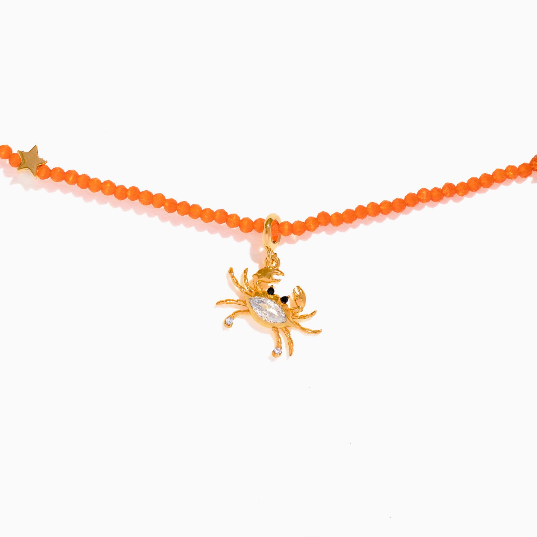 Sandy Crab Beaded Necklace – Girls Crew