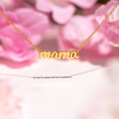 Mama Script Necklace