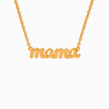 Mama Script Necklace