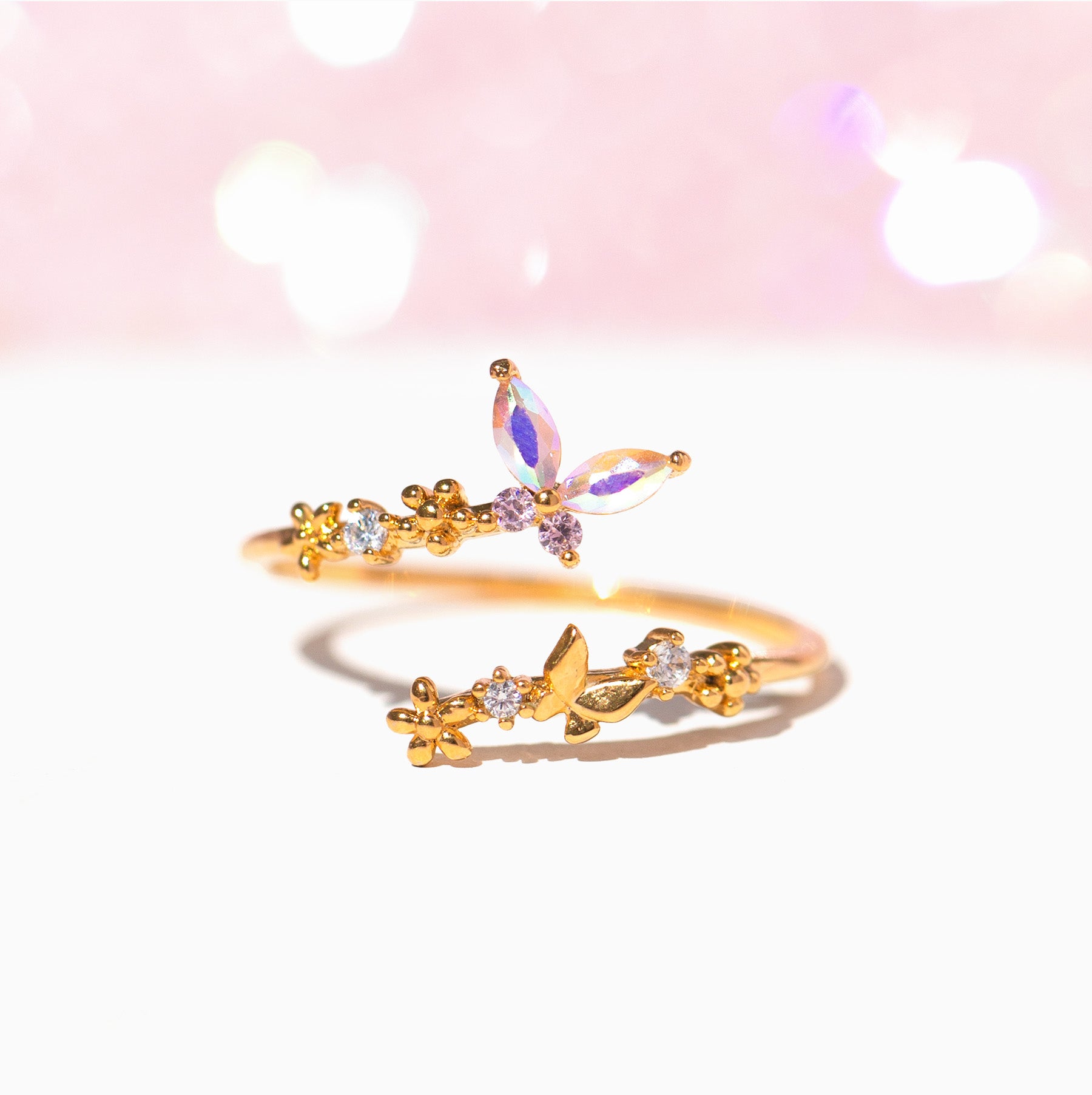 Dance of the Butterfly Adjustable Ring