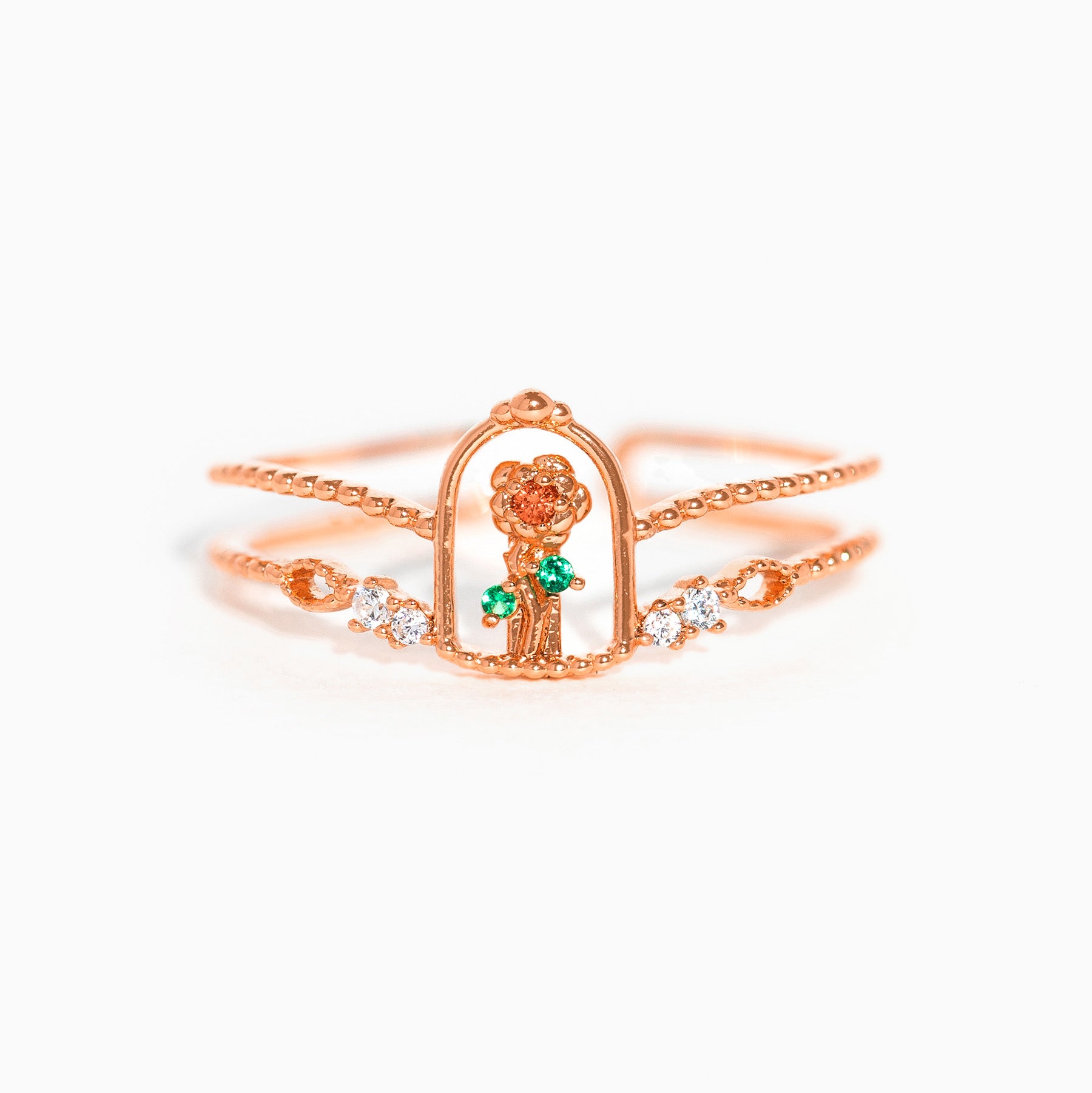 Disney enchanted rose fashion gold ring