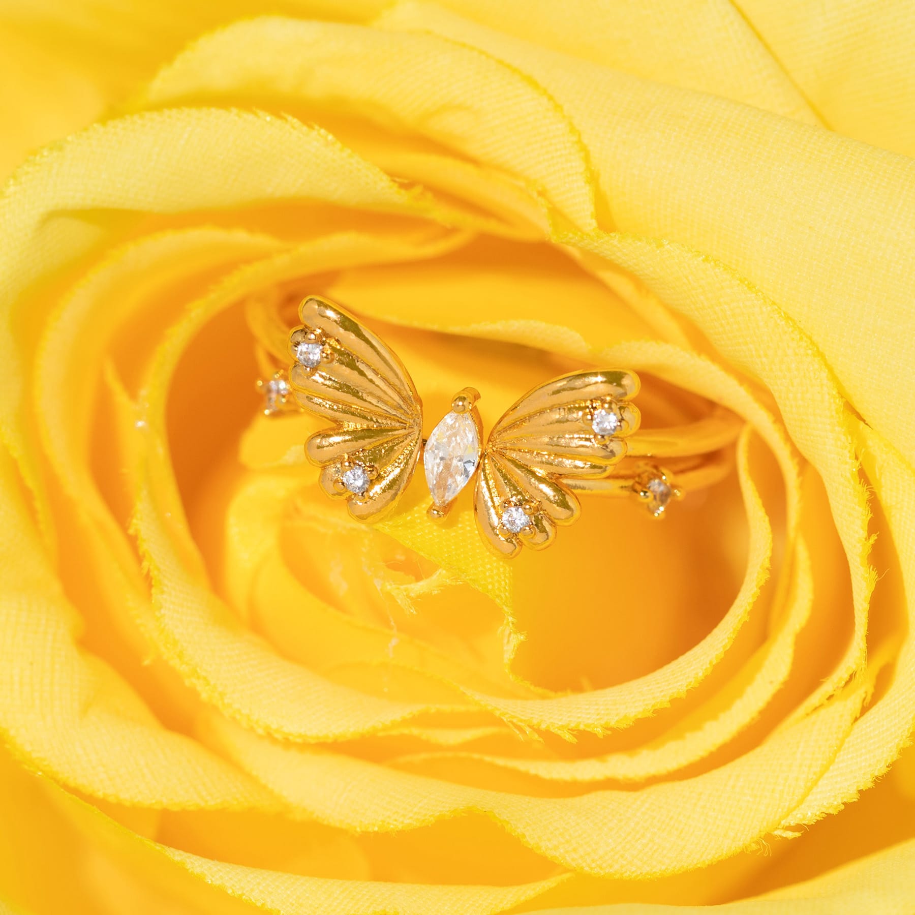 Perfect Fit Butterfly Ring Set