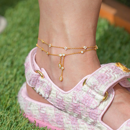Raining Bezel Anklet