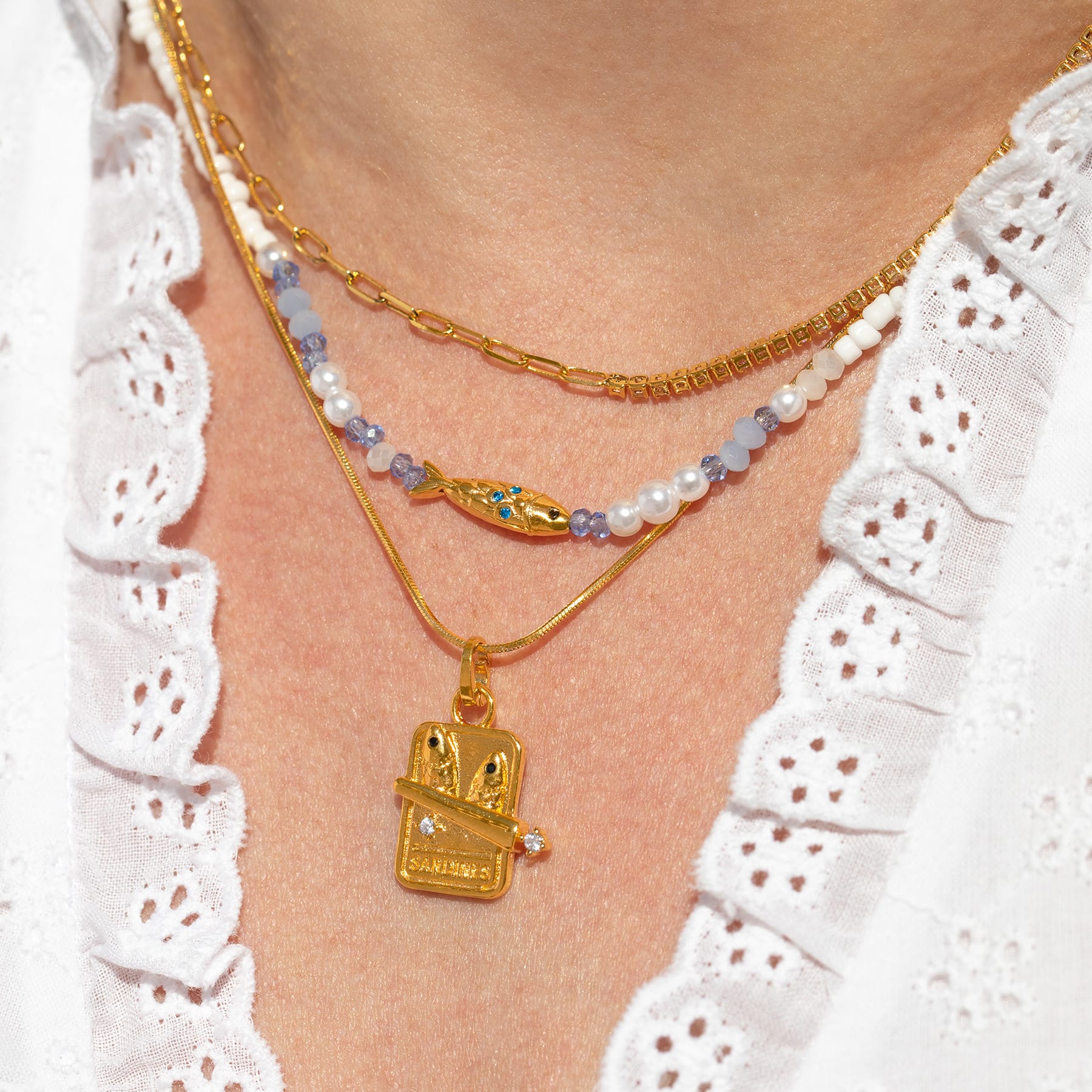 Fish in Paradise Beaded Necklace