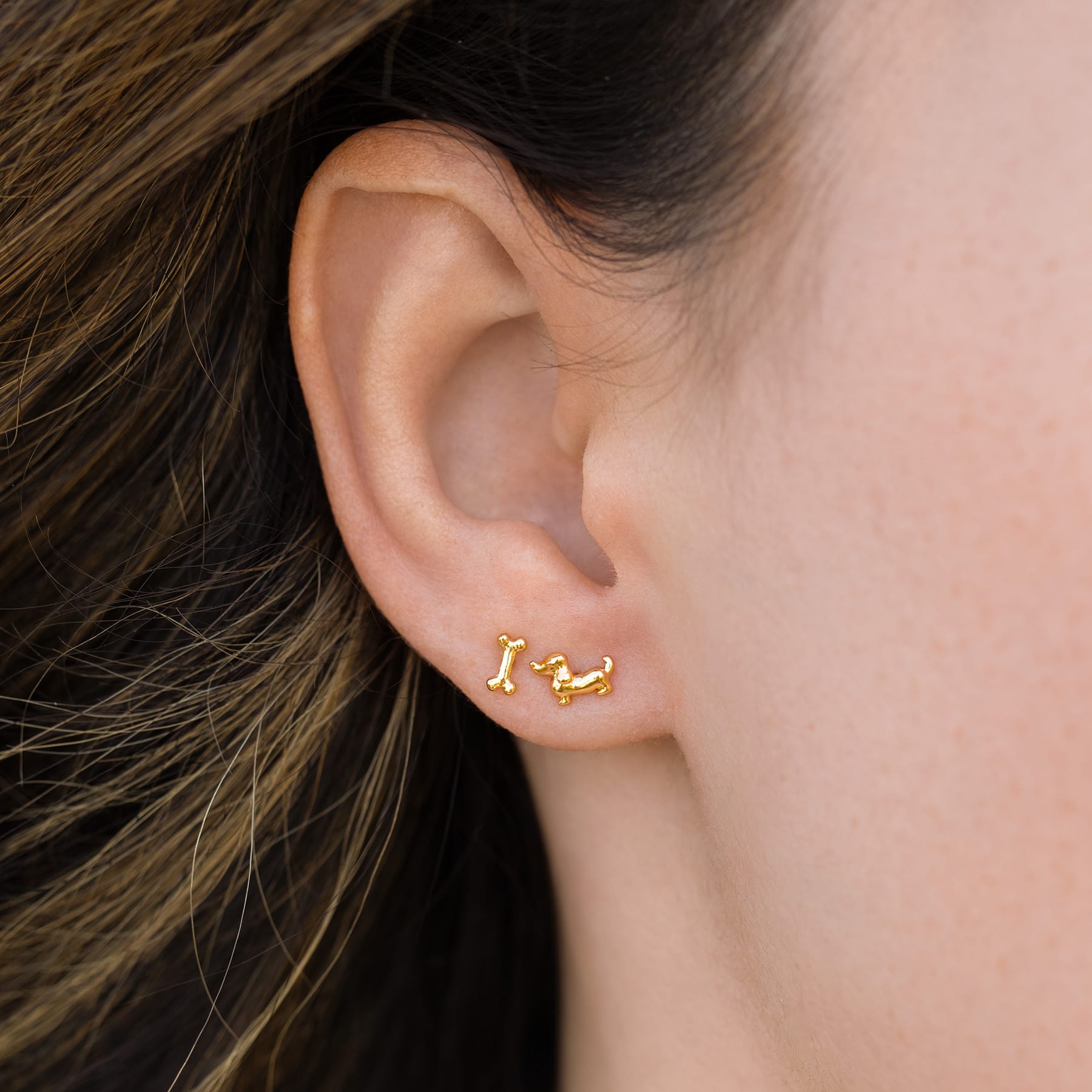 Teeny Tiny Bone Appétit Studs