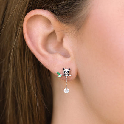 Lucky Panda Dangle Earrings