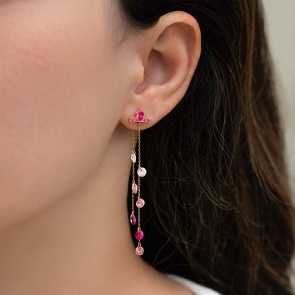 Disney Princess Sleeping Beauty Aurora Crown Dangle Earrings