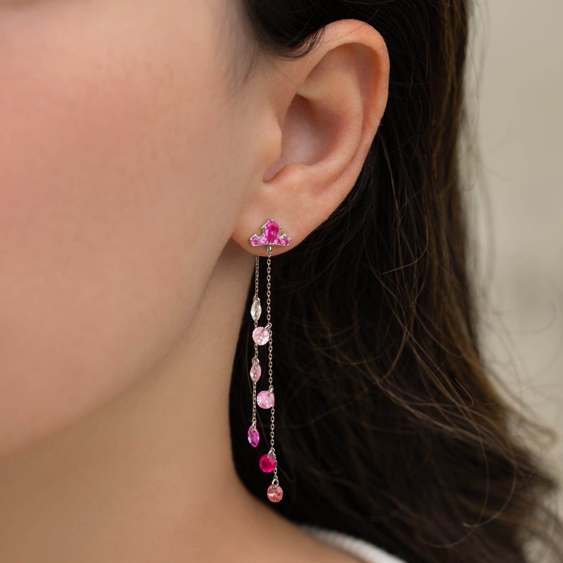 Disney Princess Sleeping Beauty Aurora Crown Dangle Earrings