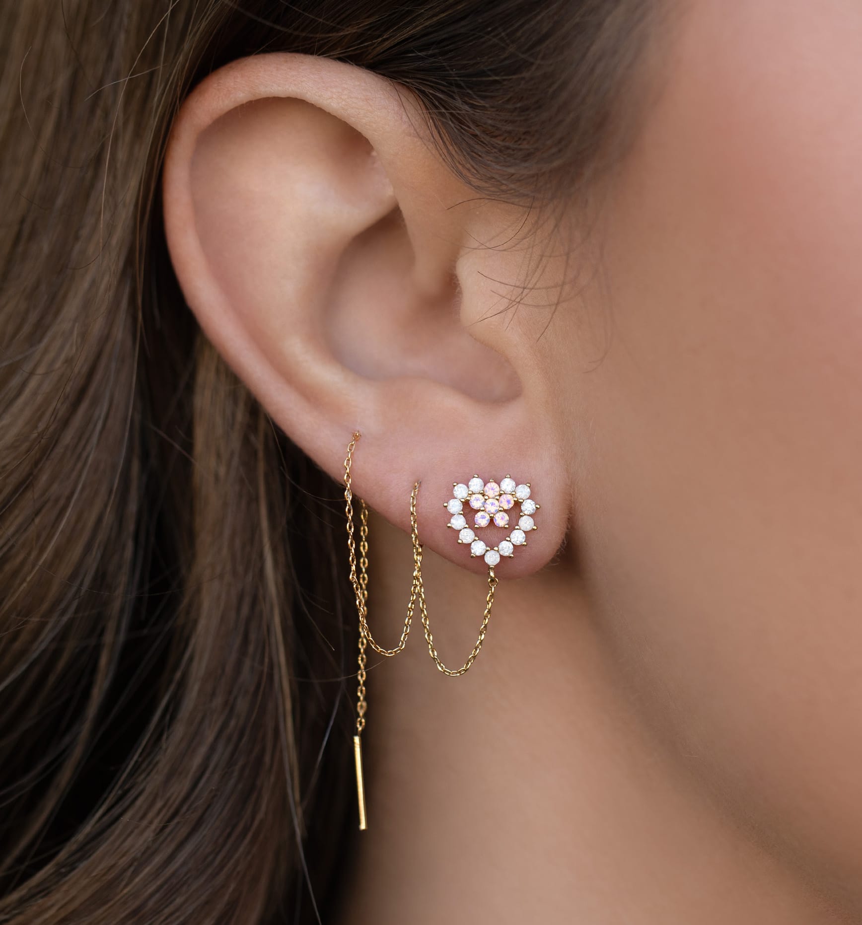 Heartstring Threader Earrings