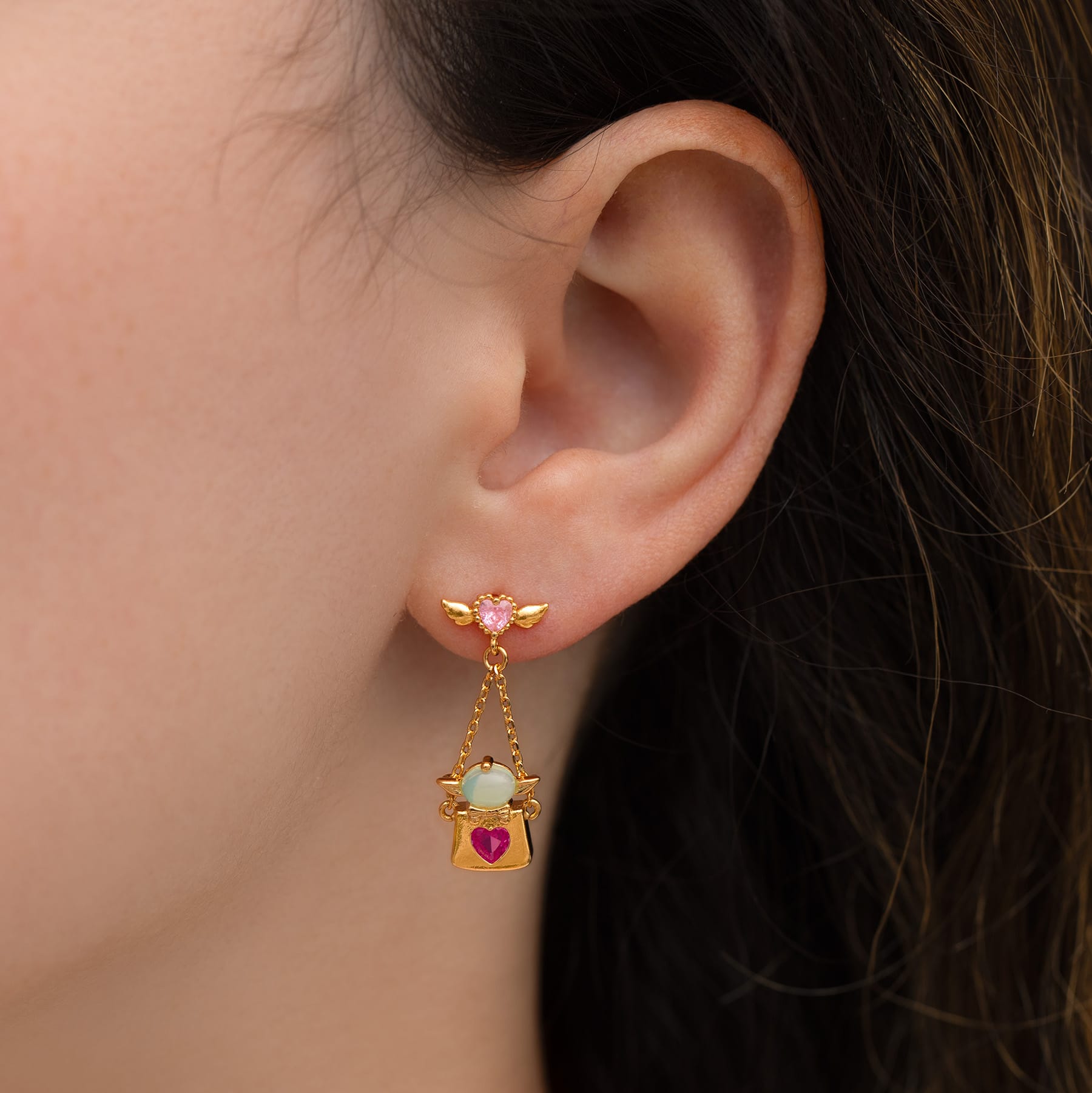 Star Wars™ Grogu Cupid Basket Dangle Earrings