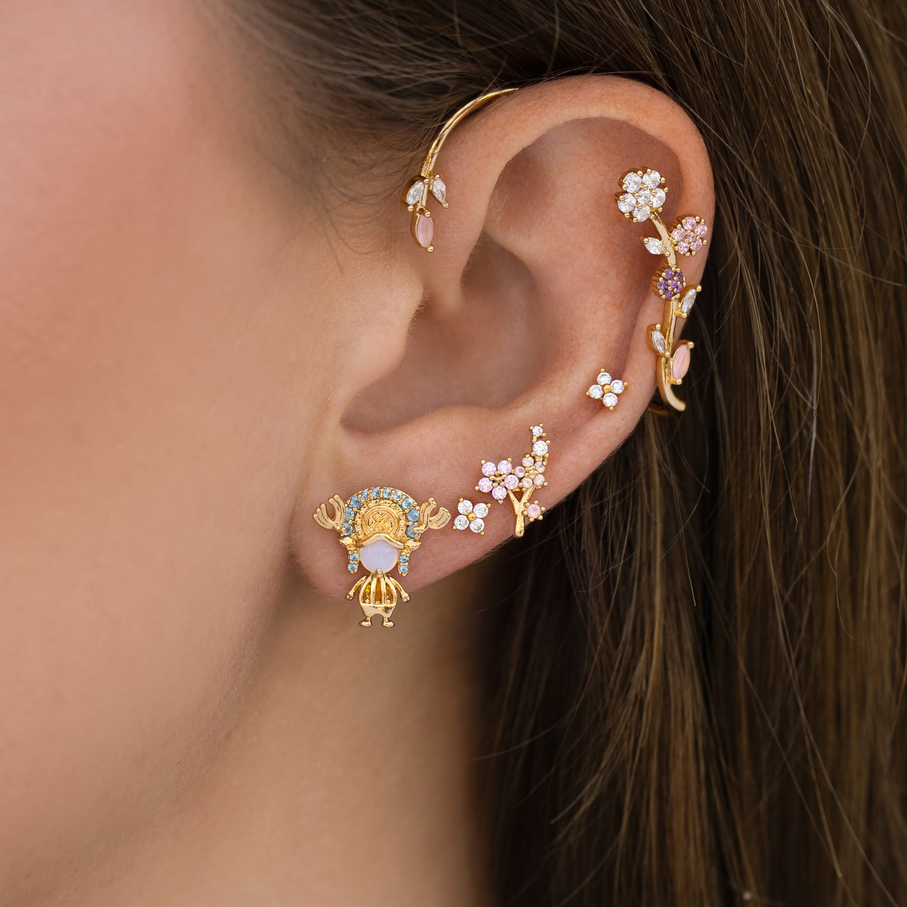 One Piece Tony Tony Chopper Earring Set