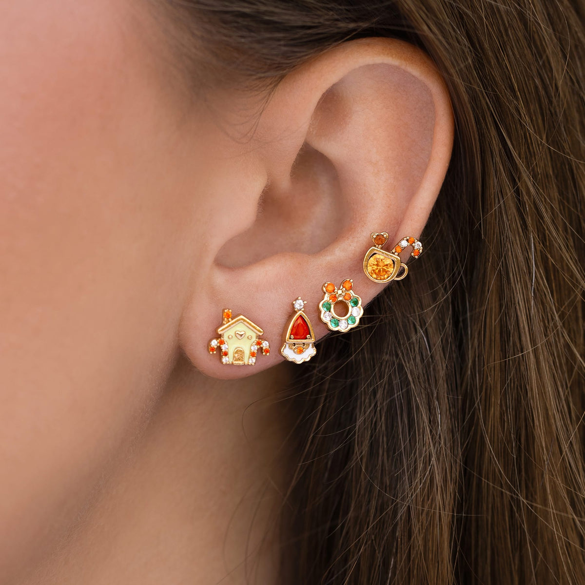 Merry Little Christmas Stud Set