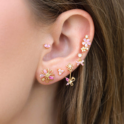 Blushing Blooms Earring Set