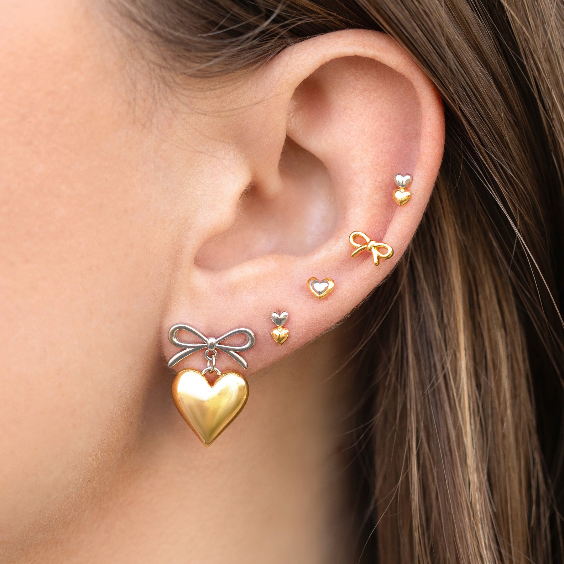 With Love Two Tone Studs