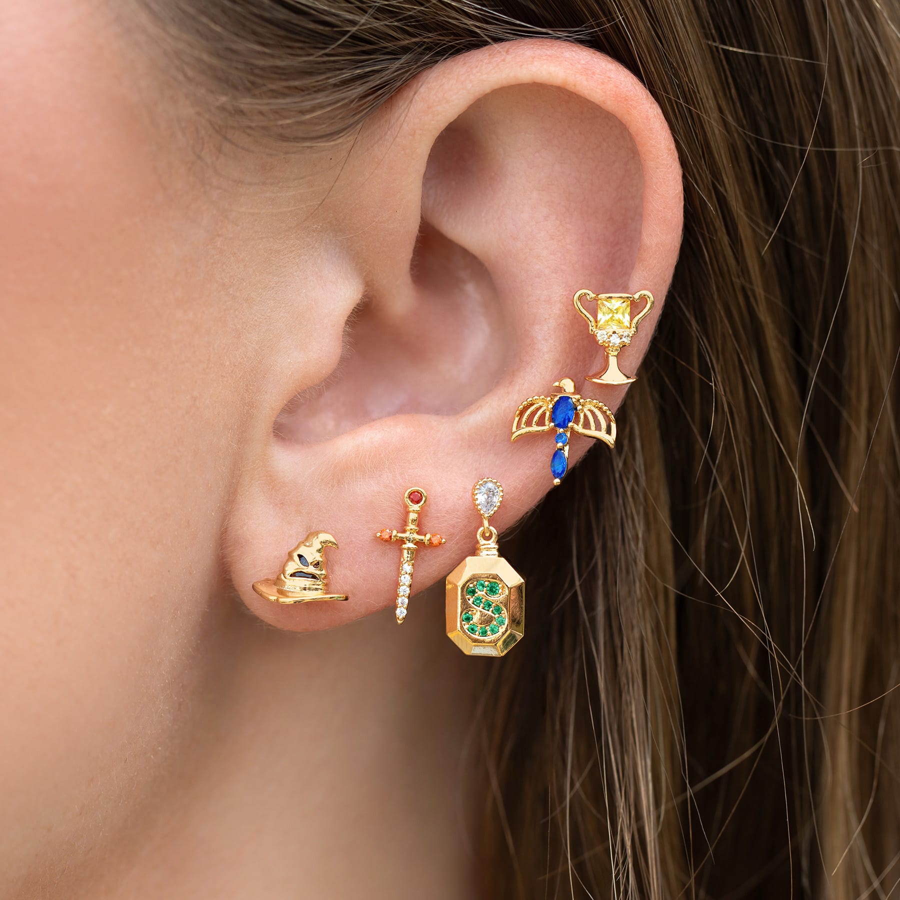 Set Orecchini Harry Potter - Fulmine E Occhiali, Ciondoli In Lega Di Zinco Argento Per Fan
