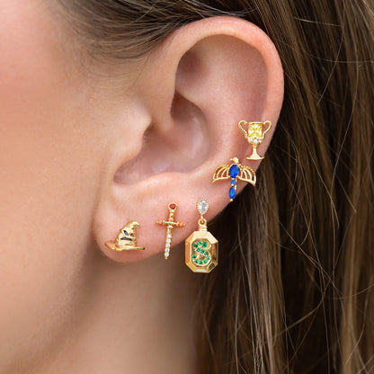 Harry Potter Slytherin House Earring Set