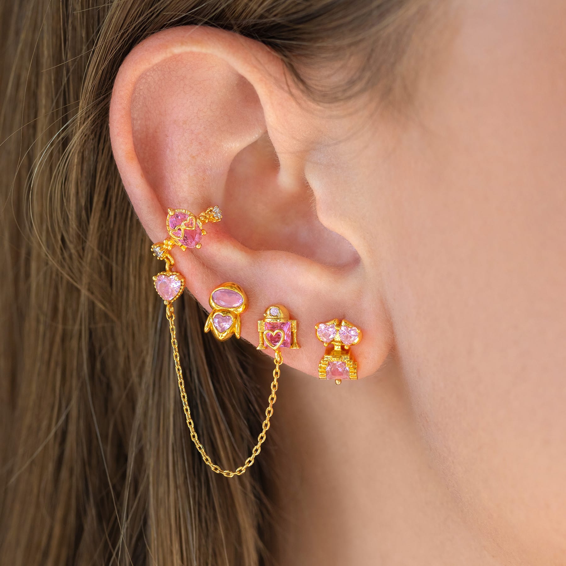 Star Wars™ Sparks Fly Droids Ear Cuff + Stud