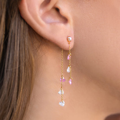 Shimmering Promise Heartdrop Earrings