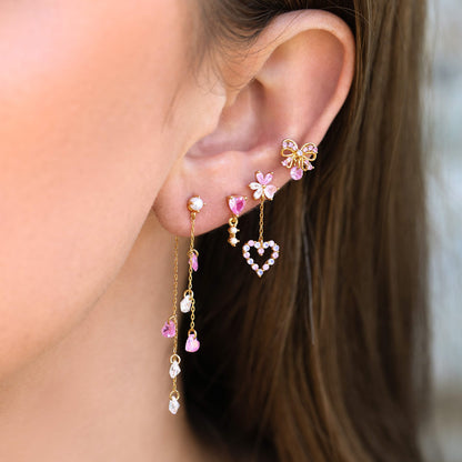 Shimmering Promise Heartdrop Earrings