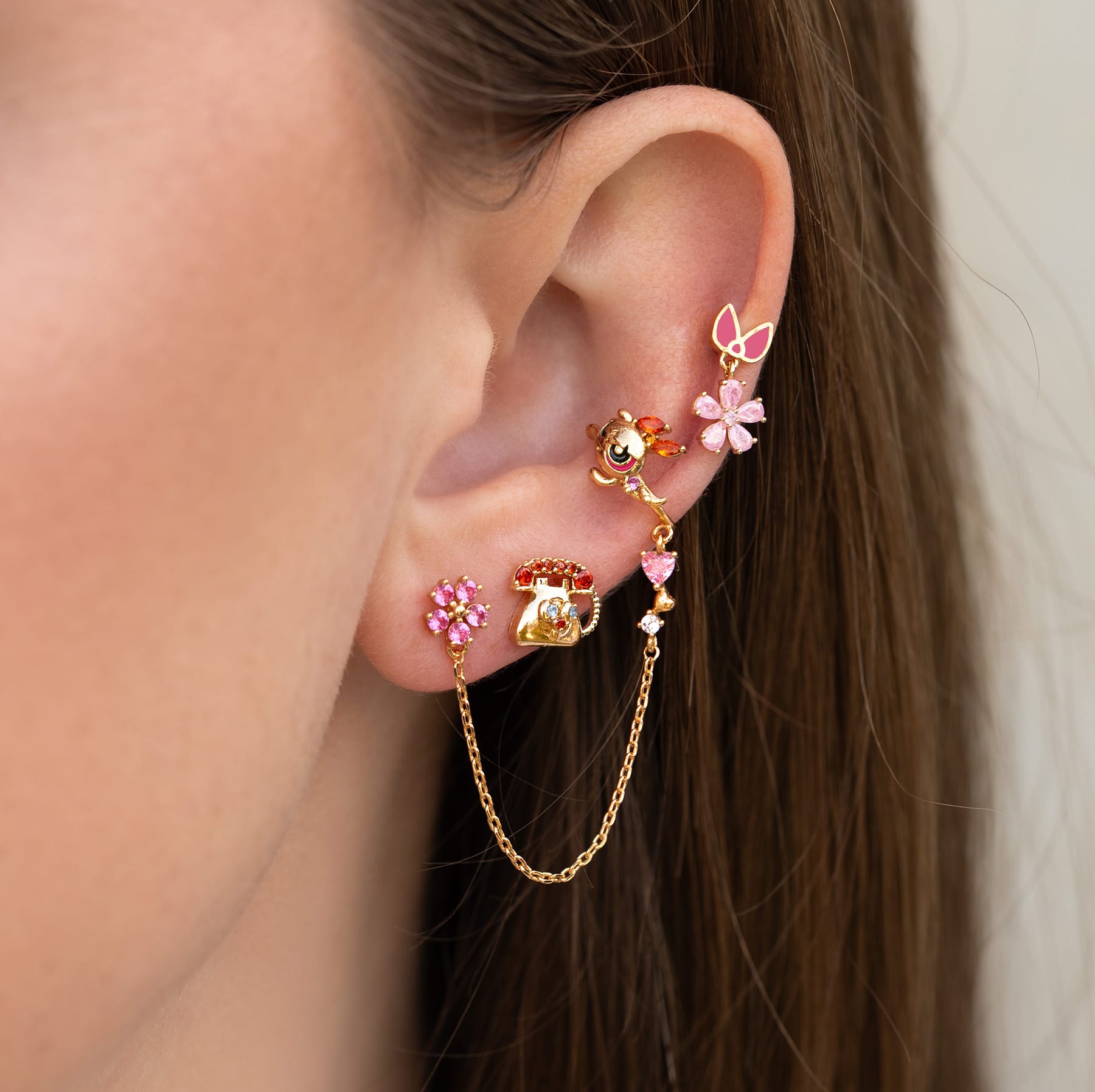 The Powerpuff Girls Blossom Stud Set