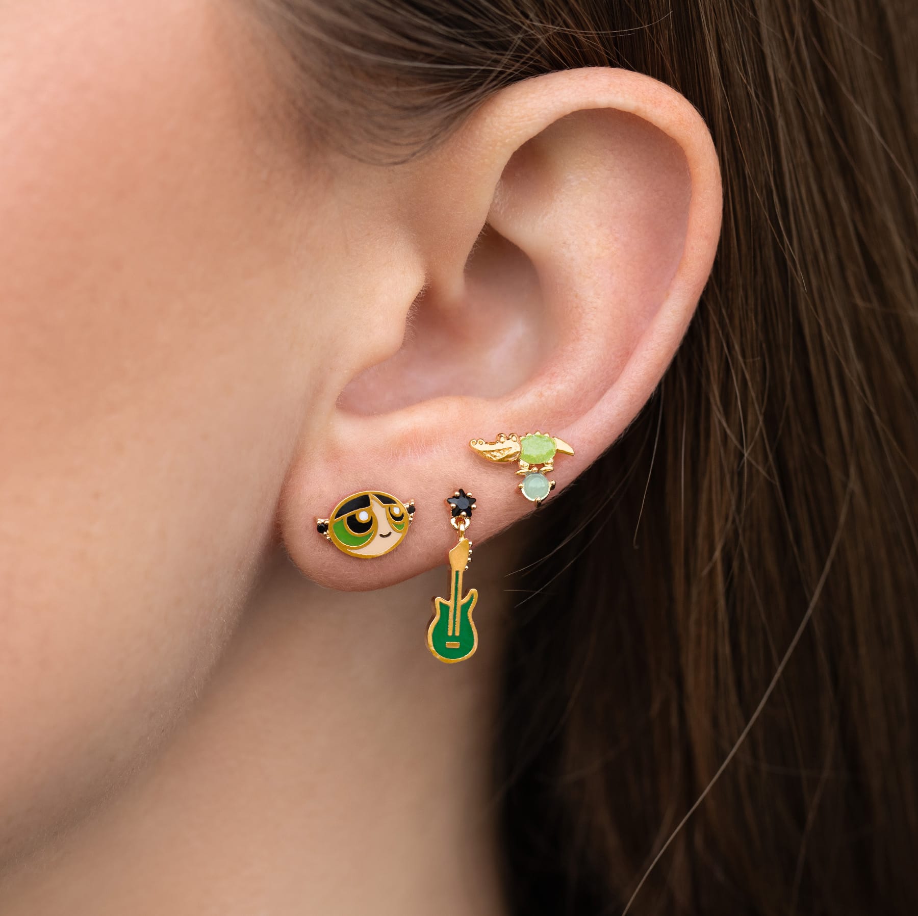 The Powerpuff Girls Buttercup Stud Set