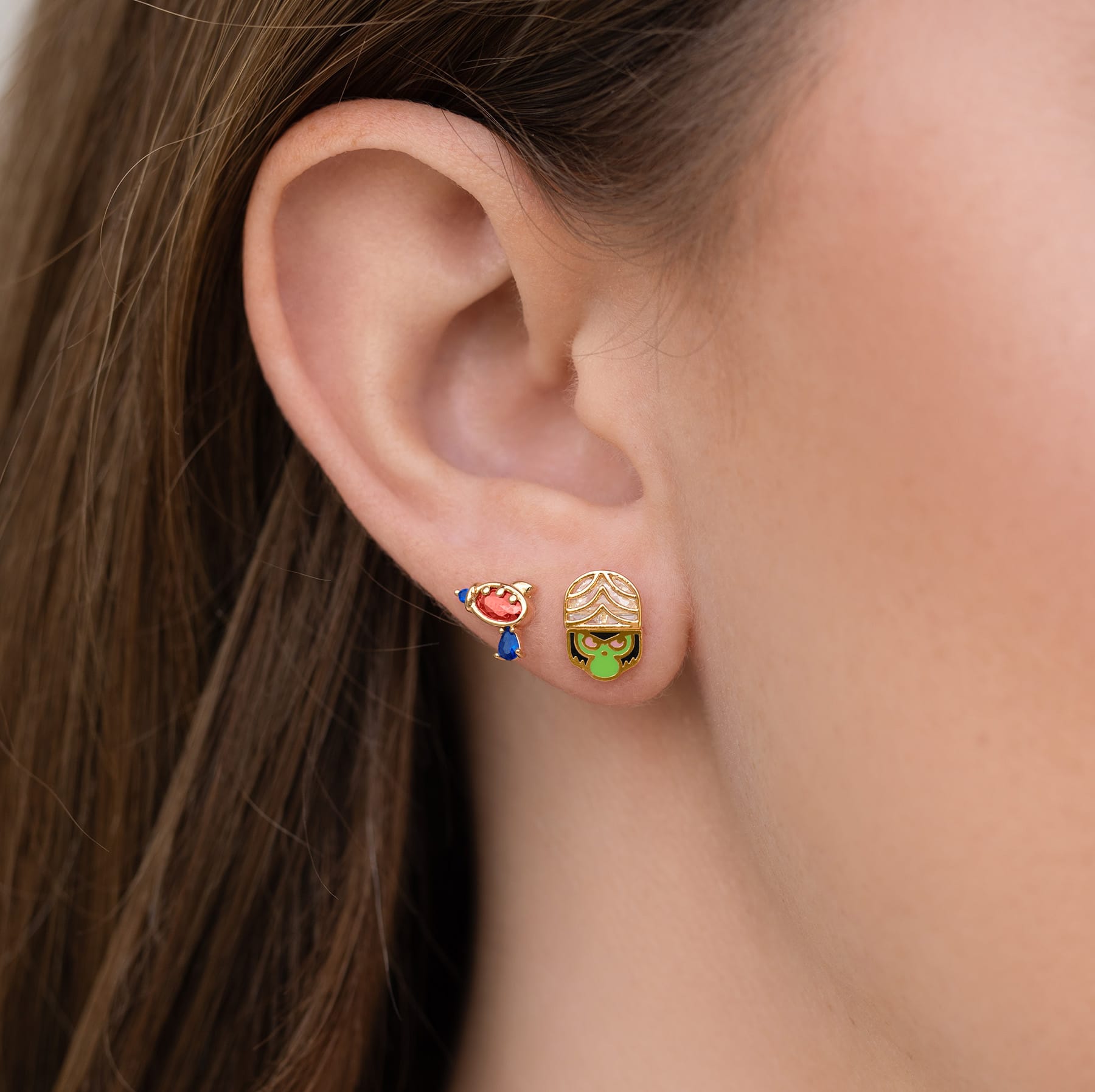 The Powerpuff Girls Mojo Jojo Studs