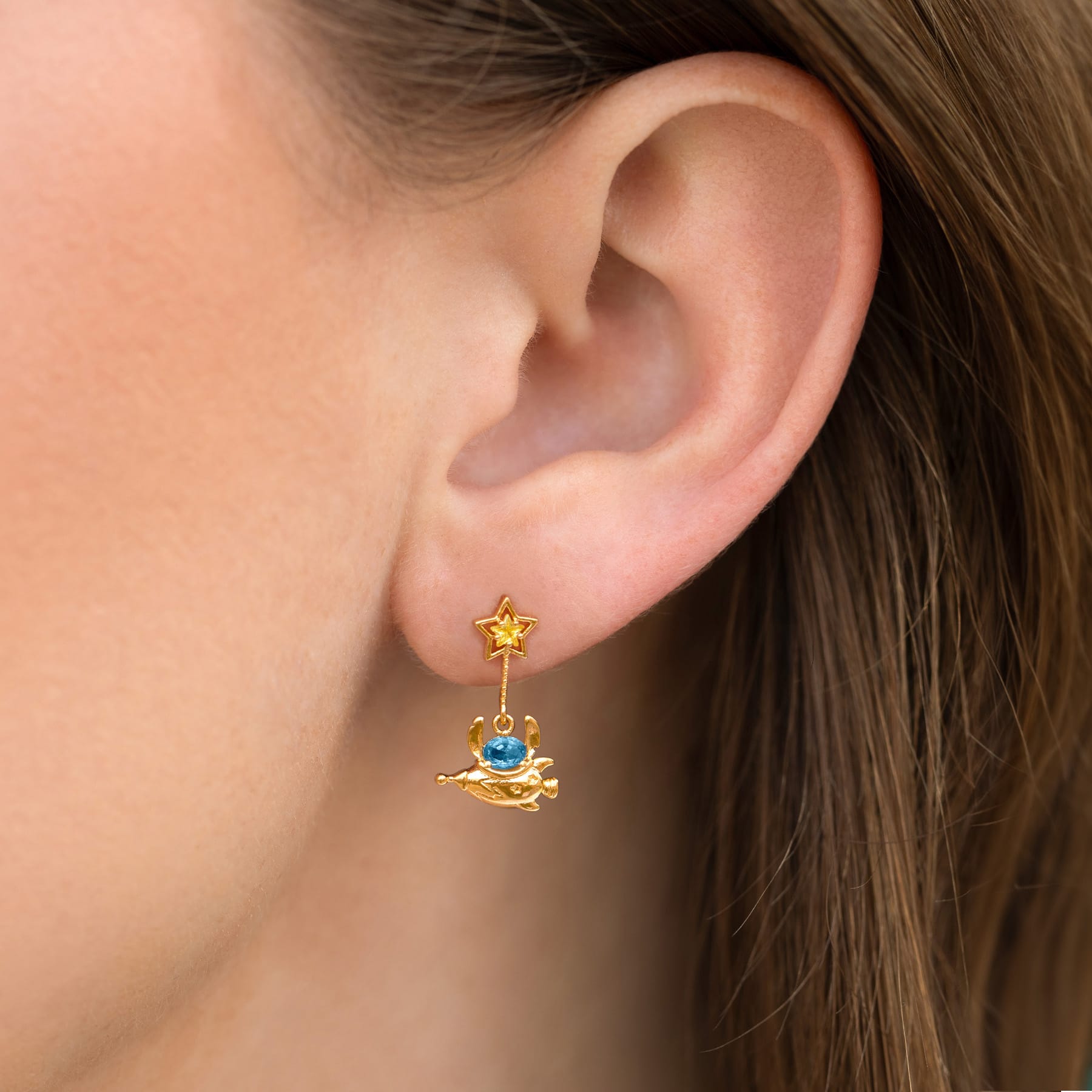 Disney Stitch Space Adventure Dangle Earrings