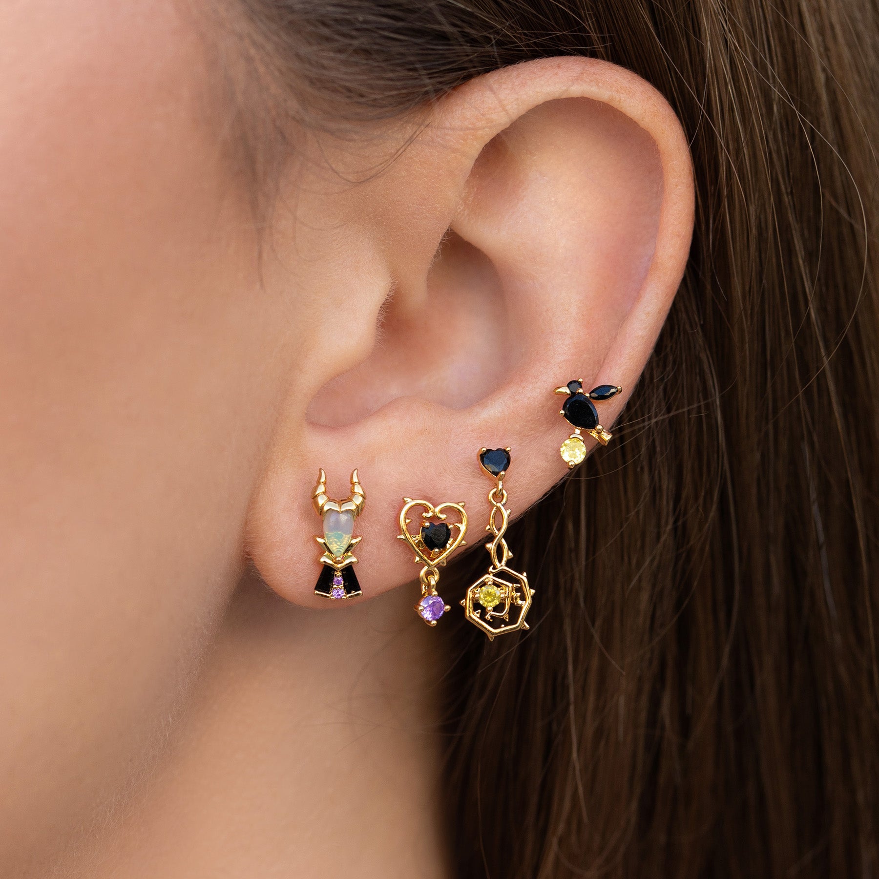 Disney Maleficent Earring Set