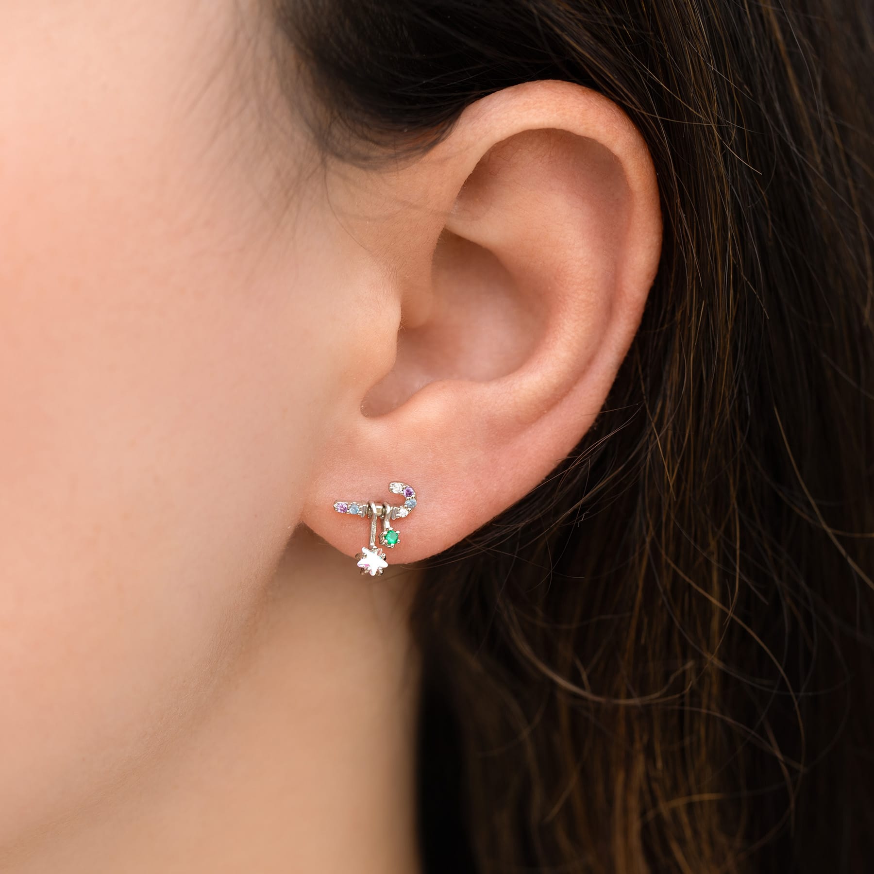 Candy Cane Studs