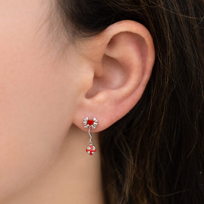 Peppermint Twist Dangle Earrings