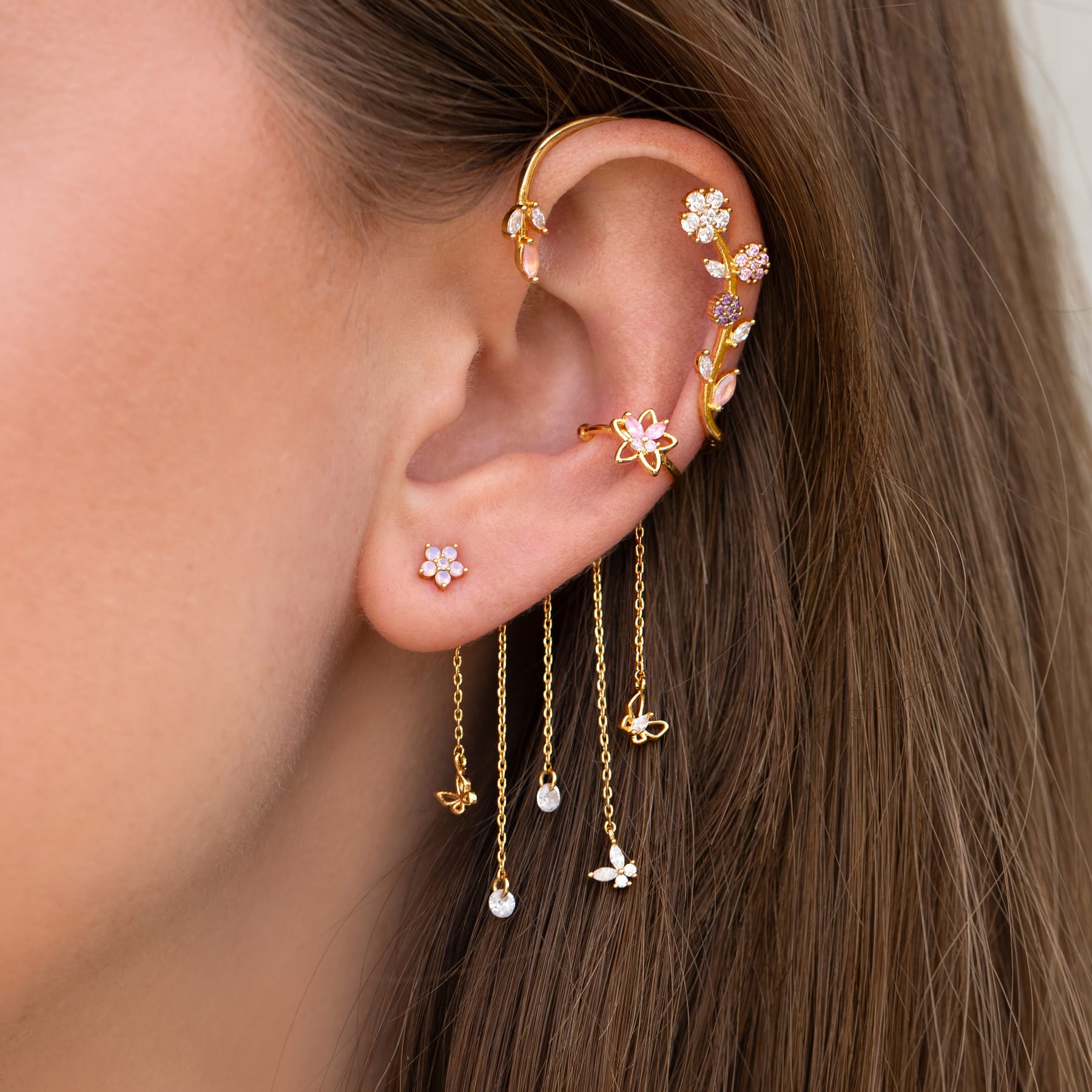 Island Bloom Crawler Ear Cuff