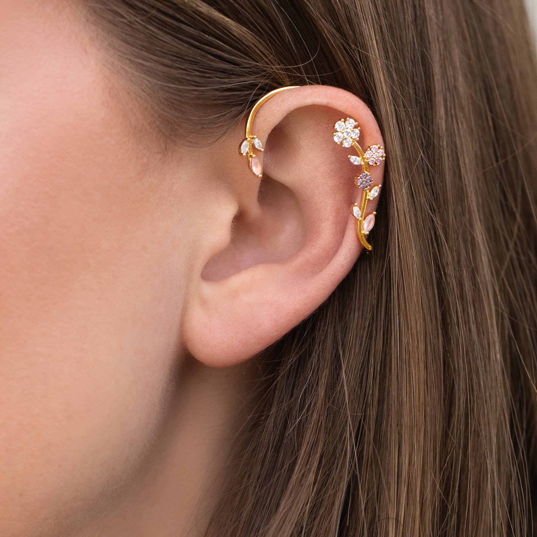 Island Bloom Crawler Ear Cuff