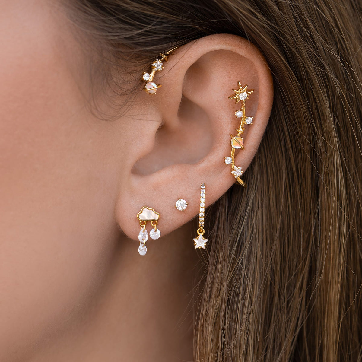 Lost in the Galaxy Crawler Ear Cuff