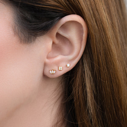 Dainty Brilliance Flat Back Earring