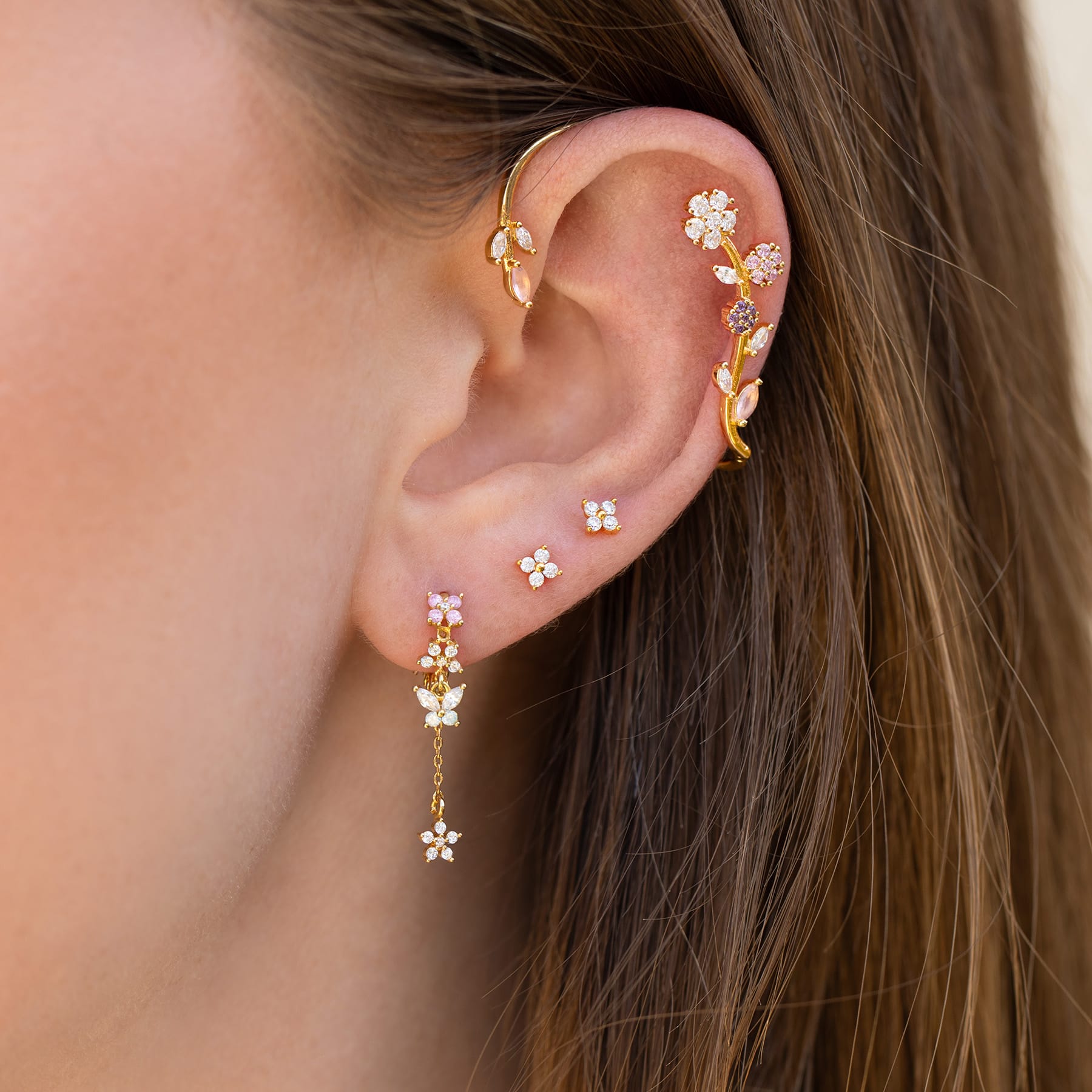 Island Bloom Crawler Ear Cuff