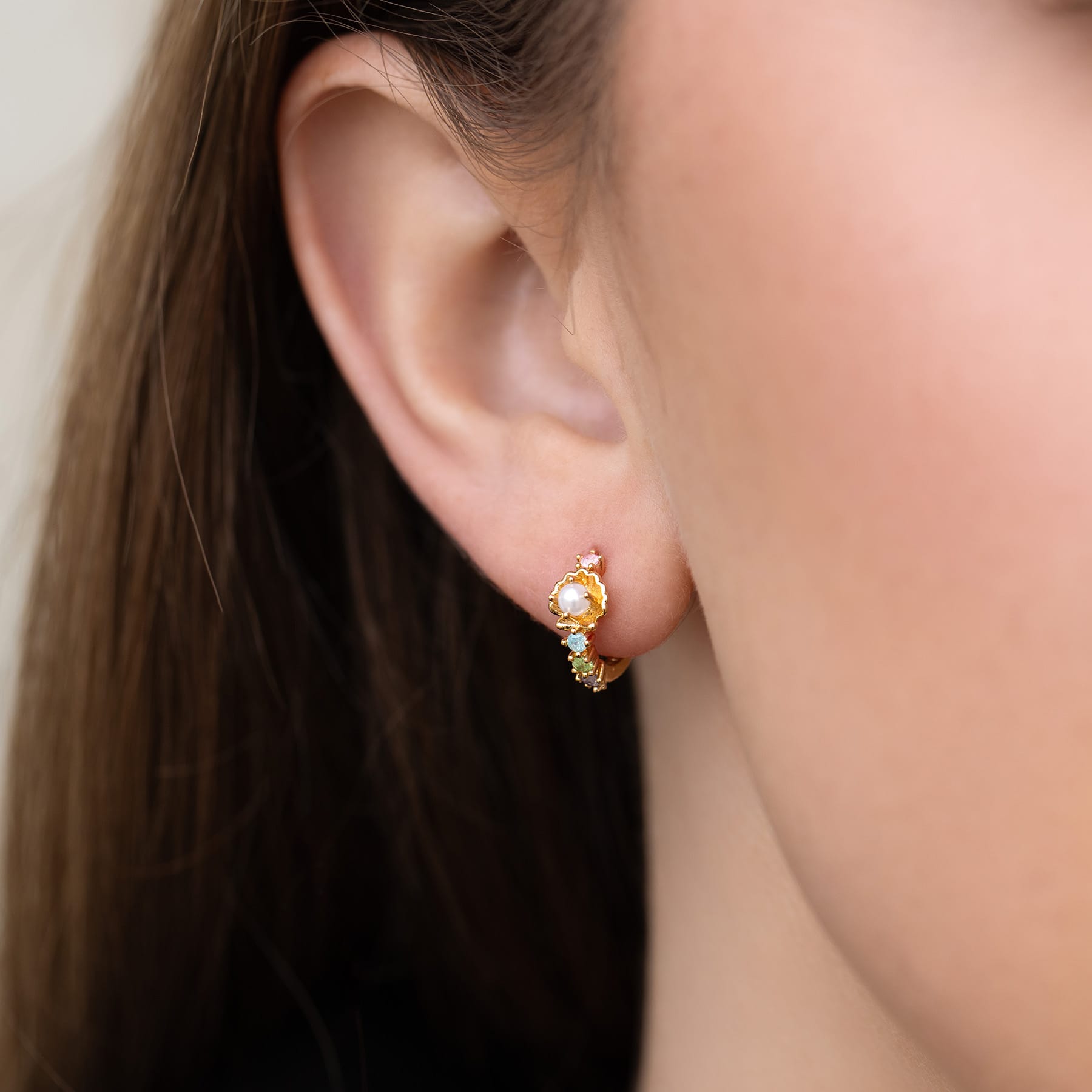 Saltwater Pearl Hoops