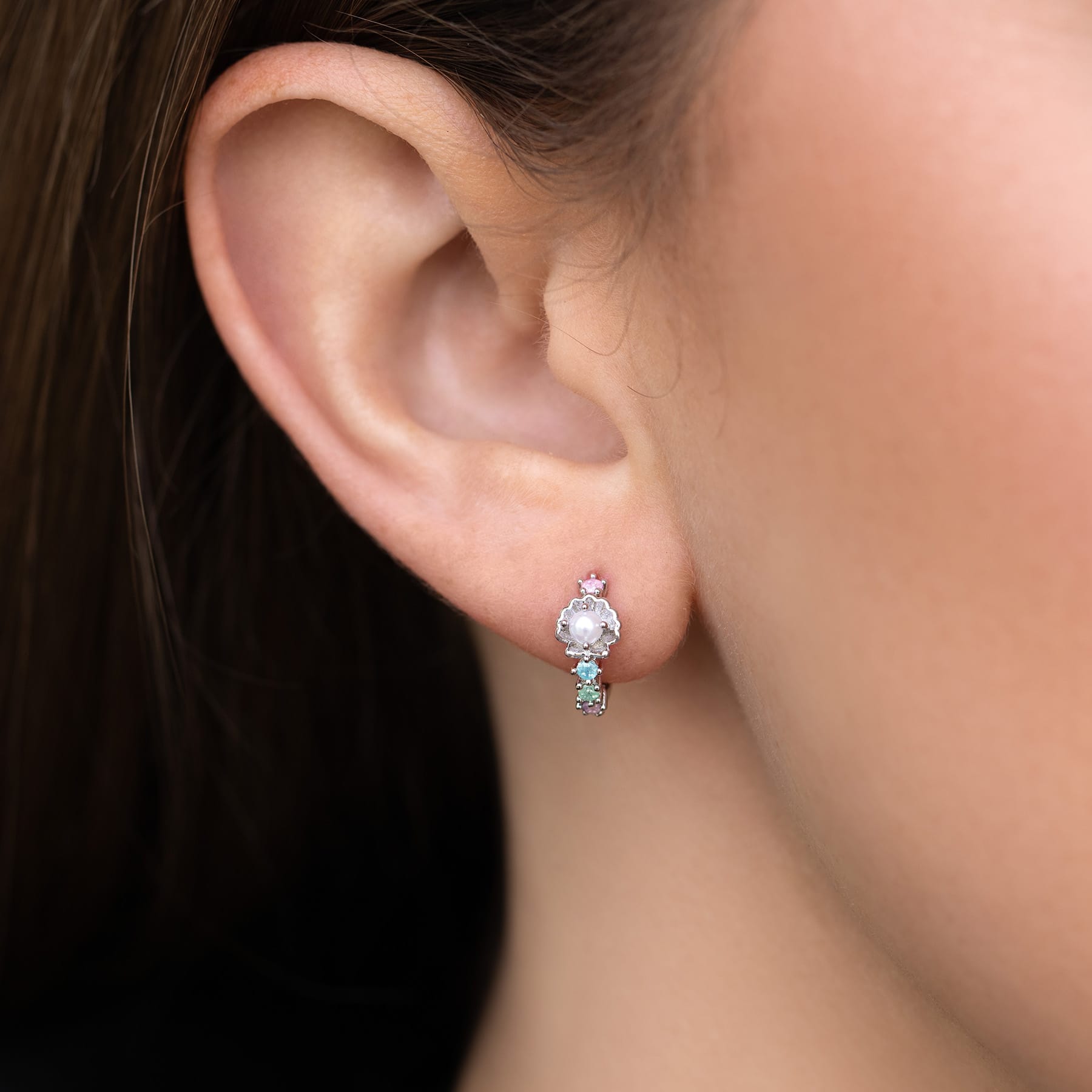 Saltwater Pearl Hoops
