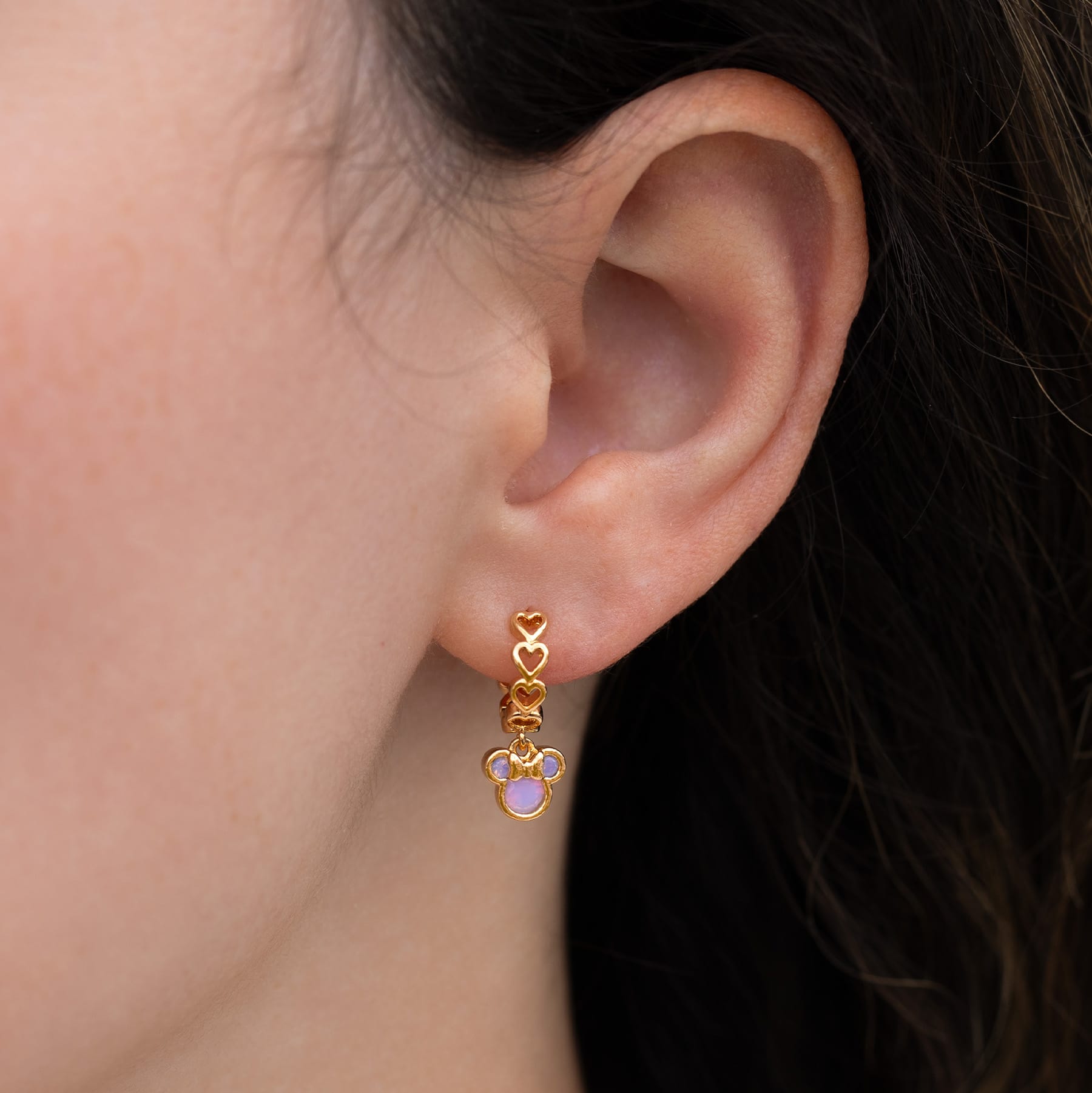Disney Love Linked Minnie Mouse Hoops