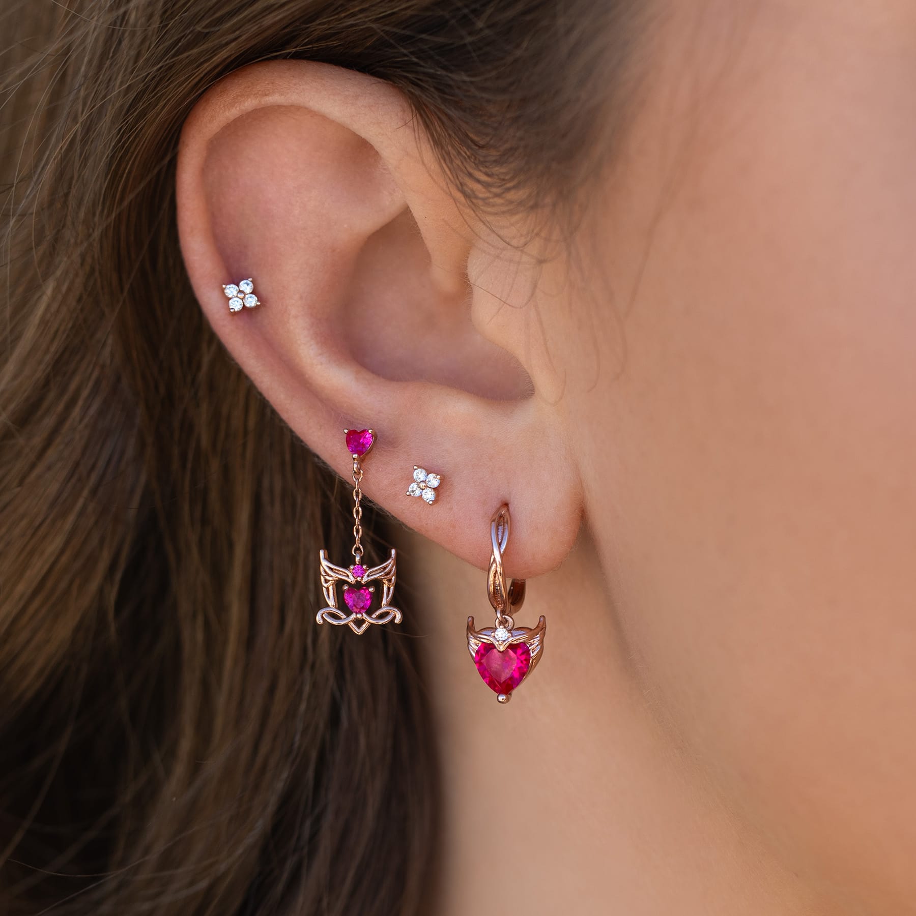 Marvel's Scarlet Witch Heartspell Hoops