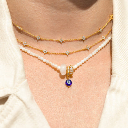 Evil Eye Charm Beaded Necklace