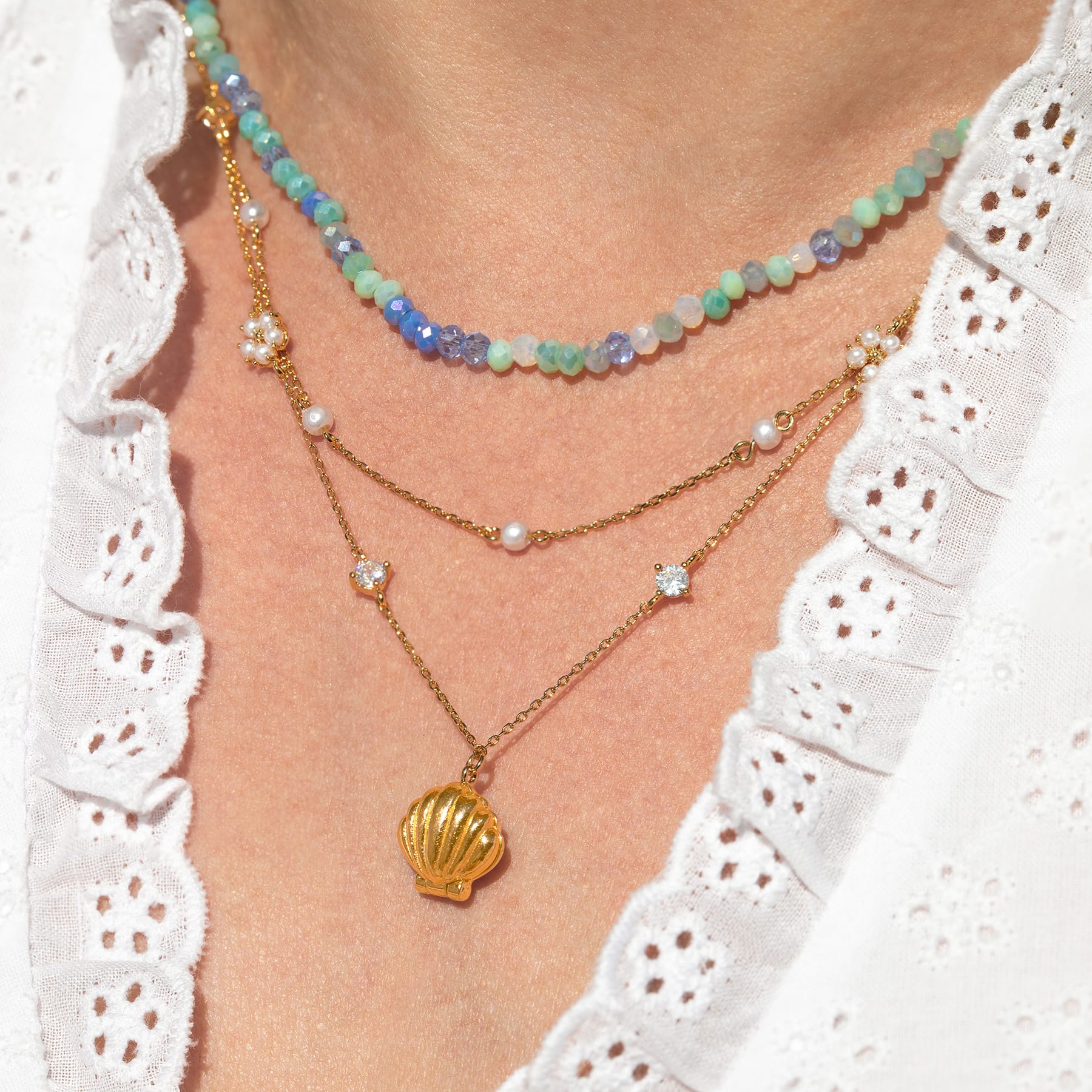 Ocean Breeze Beaded Necklace