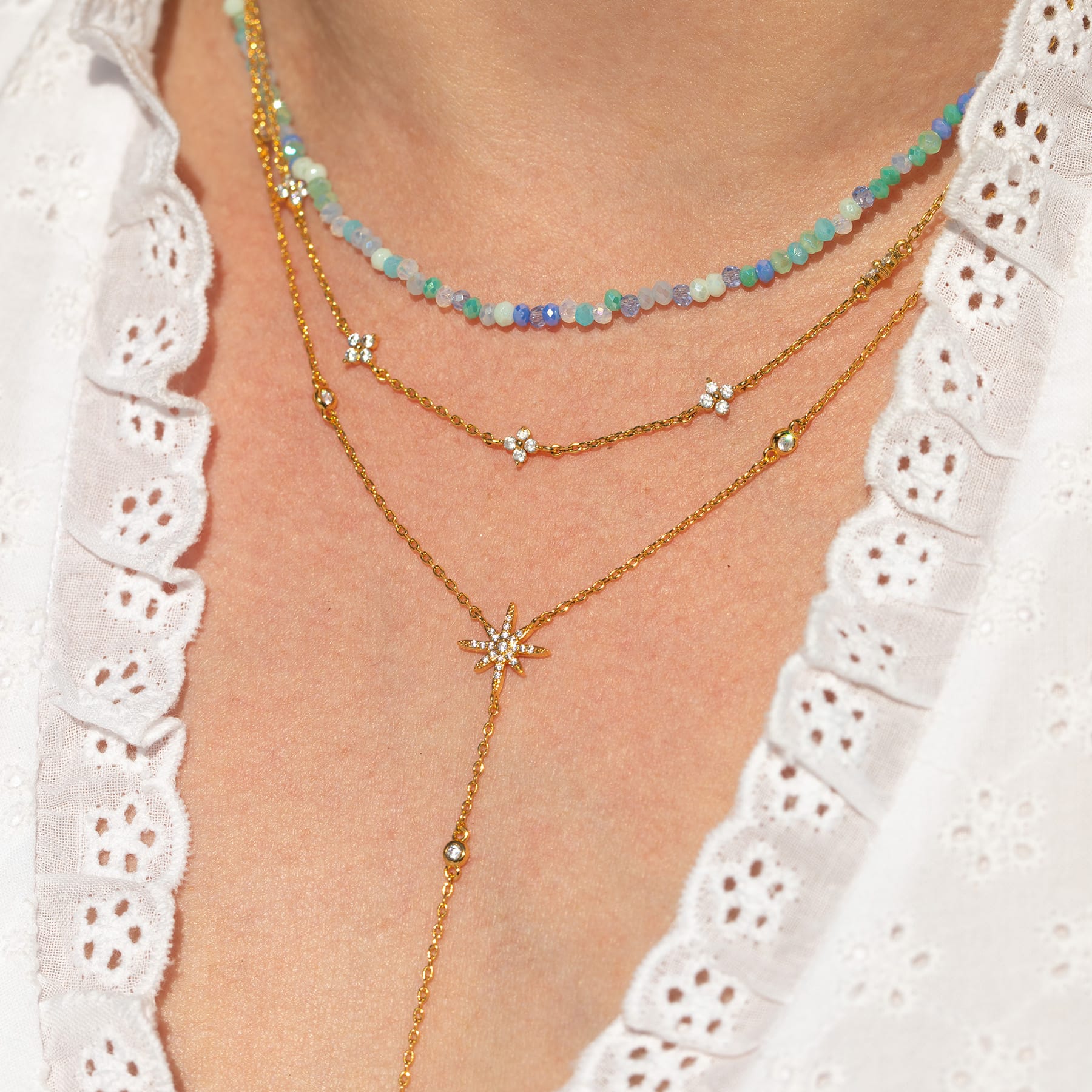 Blue Lagoon Beaded Necklace
