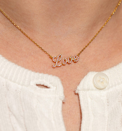 Love Script Necklace