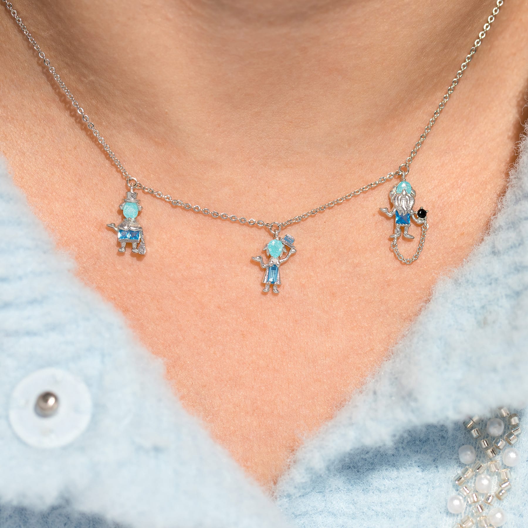 Disney Haunted Mansion Hitchhiking Ghosts Necklace