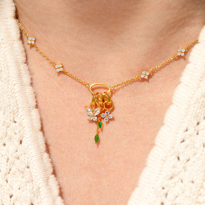 Garden Shimmer Charm Necklace