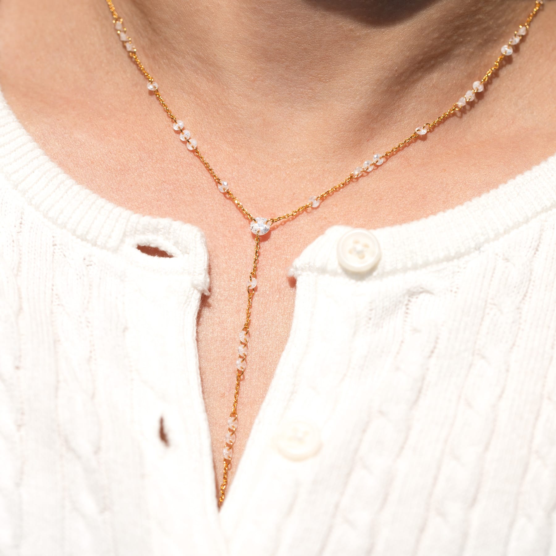 Dew You Y Drop Necklace